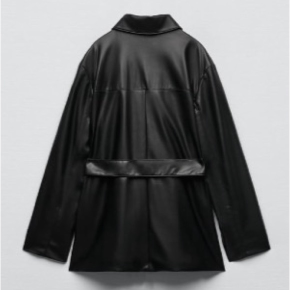 Zara leather trench coat - Picture 3 of 4